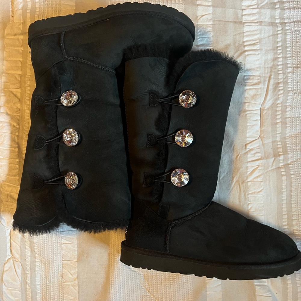 Ugg Bailey Swarovski Crystal Button Boots